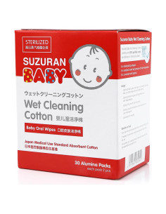Toallitas Orales Suzuran para Bebés - 30 Paquetes Individuales