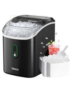 Máquina de Hielo Nugget Silonn SLIM17B-PRO 14,97 kg Negra