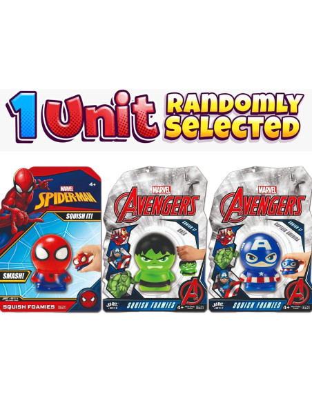 Bola de Espuma Squishy Marvel JA-RU - Superhéroes 1 Pack