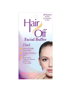 Pulidor Facial Hair Off - Eliminador de Vello Indoloro - 3 Unidades
