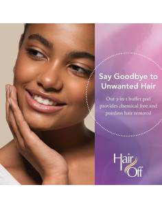 Pulidor Facial Hair Off - Eliminador de Vello Indoloro - 3 Unidades 2