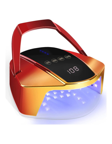 Lámpara de Uñas LED Inalámbrica LINSSY 96W Rojo con Mango