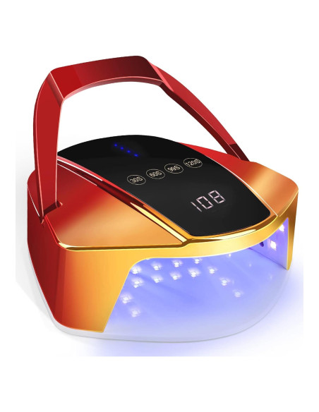 Lámpara de Uñas LED Inalámbrica LINSSY 96W Rojo con Mango