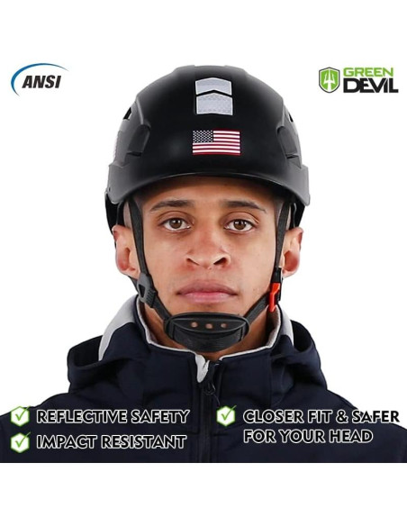 Casco de Seguridad GREEN DEVIL Mervex Vent Ajustable Negro