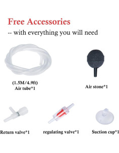 Bomba de Aire HITOP 2W para Acuario 1.5L/min Silenciosa 2