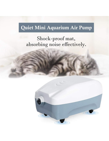 Bomba de Aire HITOP 2W para Acuario 1.5L/min Silenciosa