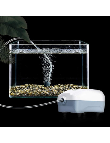 Bomba de Aire HITOP 2W para Acuario 1.5L/min Silenciosa