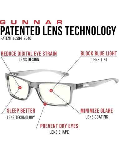 Gafas de Juego GUNNAR para Niños - Bloqueo Luz Azul - Rush