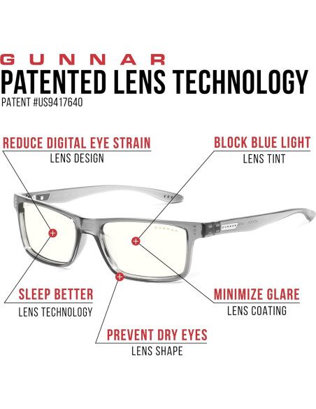 Gafas de Juego GUNNAR para Niños - Bloqueo Luz Azul - Rush
