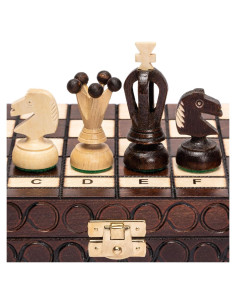 Juego de Ajedrez de Madera Husaria Pequeño 28.7 cm Plegable