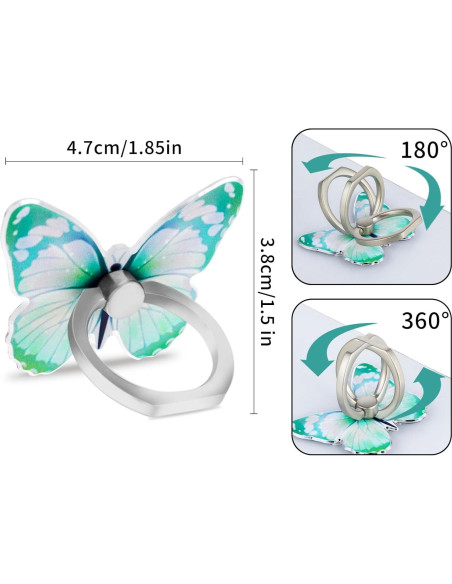 Soporte para teléfono celular WLLHYF mariposa 4 PCS 360 Soporte para teléfono celular WLLHYF mariposa 4 PCS 360