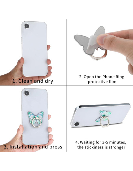 Soporte para teléfono celular WLLHYF mariposa 4 PCS 360 Soporte para teléfono celular WLLHYF mariposa 4 PCS 360