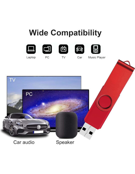 Unidad Flash USB 2GB FEWINA Paquete de 10 Giratoria