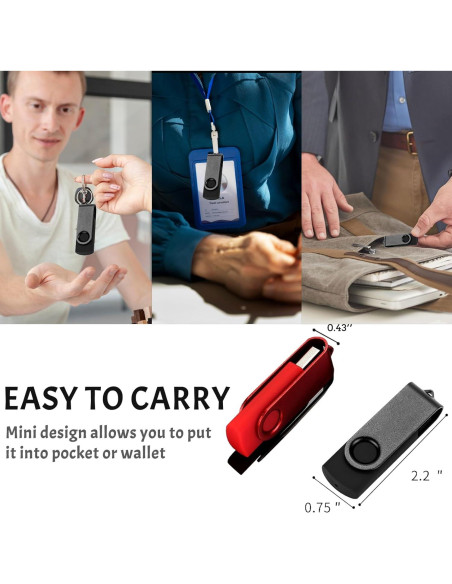 Unidad Flash USB 2GB FEWINA Paquete de 10 Giratoria