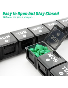 Organizador de Pastillas Mensual Yaklim XL 28 Días Negro 2