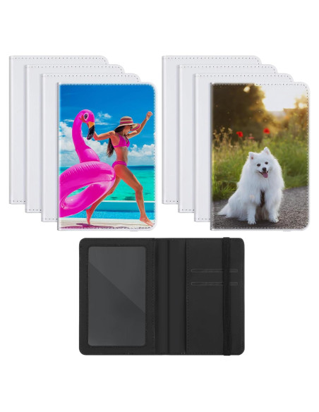 Fundas de Pasaporte Yeaqee 8 Pcs Cuero PU Personalizables