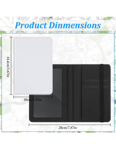 Fundas de Pasaporte Yeaqee 8 Pcs Cuero PU Personalizables 2