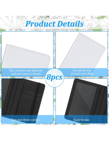 Fundas de Pasaporte Yeaqee 8 Pcs Cuero PU Personalizables