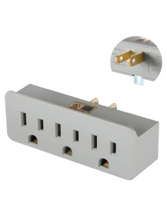 Adaptador a Tierra TENINYU 3 Patas a 2 Patas Triple Salida