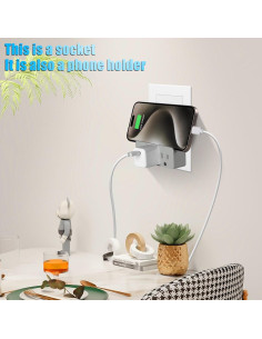 Adaptador a Tierra TENINYU 3 Patas a 2 Patas Triple Salida 2