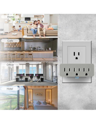 Adaptador a Tierra TENINYU 3 Patas a 2 Patas Triple Salida