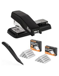 Grapadora de Escritorio Marsrock Giratoria 50 Hojas Negra