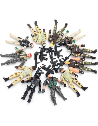 Paquete de 12 Soldados de Juguete Liberty Imports 10,16 cm