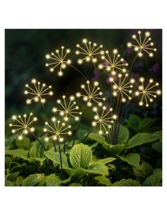 Luces de Jardín Solares Slyuexu 2 Paquete Impermeables 120 LED