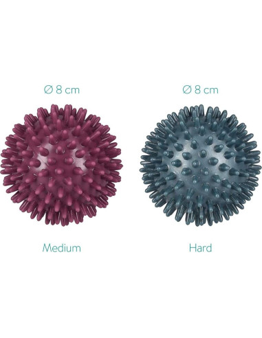 Set de 2 Pelotas de Masaje Espinosas Navaris -  8 cm