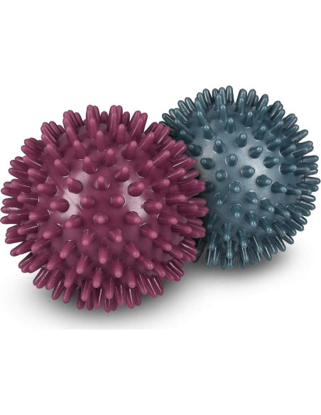 Set de 2 Pelotas de Masaje Espinosas Navaris -  8 cm
