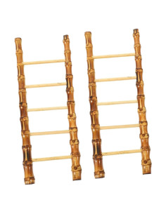 Escalera de Bambú Artibetter 2 Pcs para Decoración de Sushi