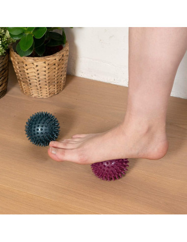 Set de 2 Pelotas de Masaje Espinosas Navaris -  8 cm