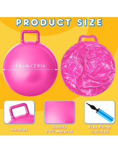 Pelotas Rebotadoras Lewtemi 3 Pcs 74 cm con Mango y Bomba 2