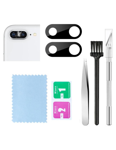 2 Lentes de Reemplazo para Cámara Trasera iPhone 7/8 Plus