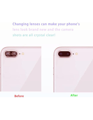 2 Lentes de Reemplazo para Cámara Trasera iPhone 7/8 Plus