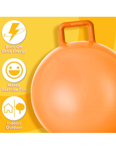 Pelotas Rebotadoras Lewtemi 3 Pcs 74 cm con Mango y Bomba