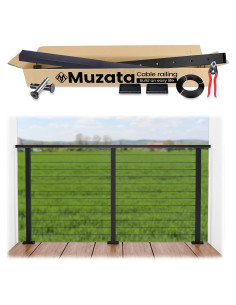 Kit Completo de Barandilla de Cable Muzata 42" Ajustable