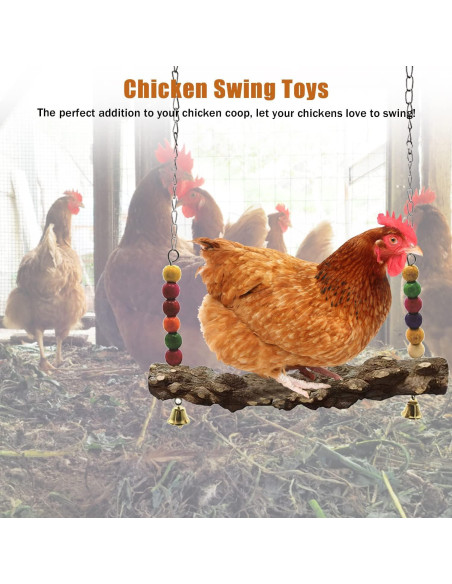 Columpio para Aves de Corral Hefei Mengku - 2 Piezas Madera