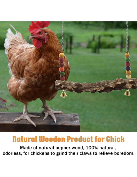 Columpio para Aves de Corral Hefei Mengku - 2 Piezas Madera