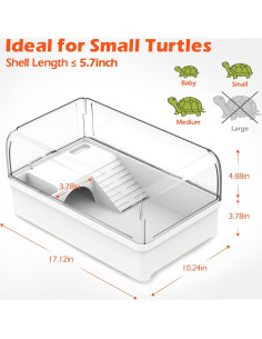 Kit Acuario para Tortugas AZV con Filtro y Área Multifuncional 2