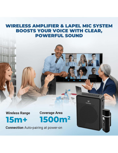 Amplificador de Voz Inalámbrico ResponseBridge B006 con Micrófono Lavalier