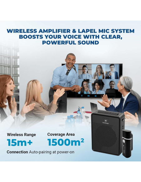 Amplificador de Voz Inalámbrico ResponseBridge B006 con Micrófono Lavalier Amplificador de Voz Inalámbrico ResponseBridge B006 con Micrófono Lavalier