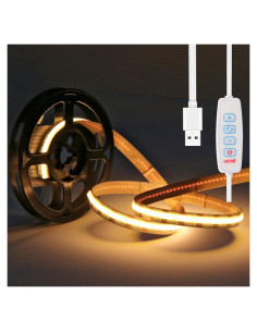Tira LED COB 5V USB 0.5m 320 LEDs regulable 3 colores