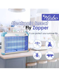 Asesino de Insectos Eléctrico VLISBO 3000V Luz UV 20W 2