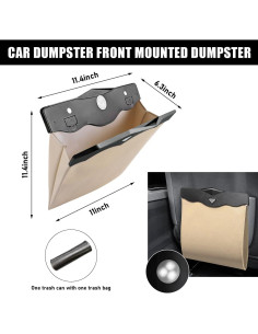 Bolsa de Basura Colgante para Auto Gasedin Beige Plegable 2