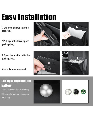 Bolsa de Basura Colgante para Auto Gasedin Beige Plegable