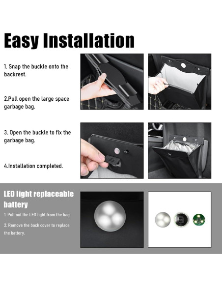 Bolsa de Basura Colgante para Auto Gasedin Beige Plegable