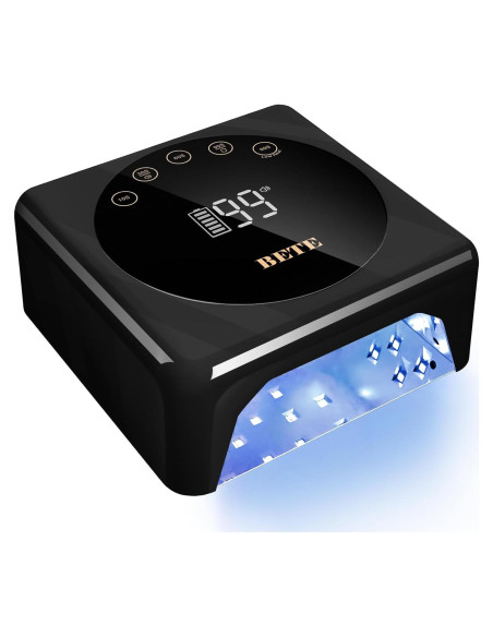 Lámpara de Uñas LED Inalámbrica BETE 78W con Sensor y LCD