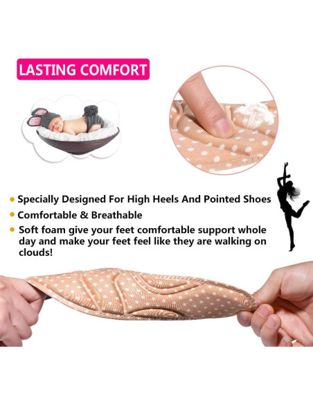 Plantillas de espuma Pnrskter para tacones altos - 2 pares beige Plantillas de espuma Pnrskter para tacones altos - 2 pares beige