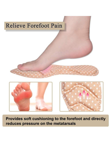 Plantillas de espuma Pnrskter para tacones altos - 2 pares beige